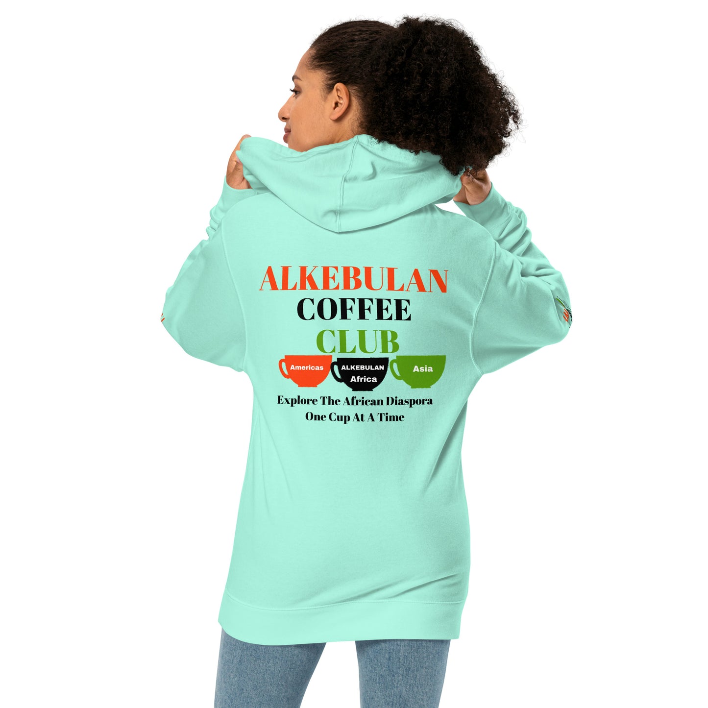 ALKEBULAN COFFEE & TEA CLUB LOGO Unisex Midweight Hoodie by SobG Designs