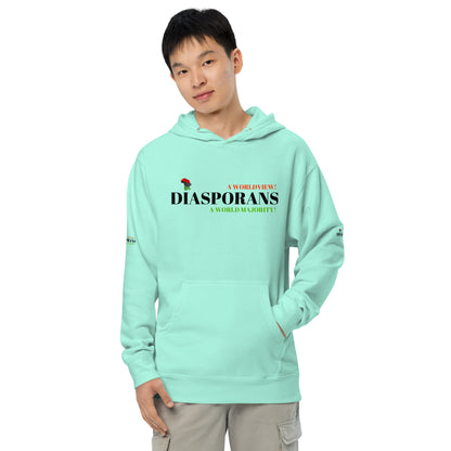 DIASPORANS  A WORLDVIEW A WORLD MAJORITY Unisex Midweight Hoodie by SobG Designs