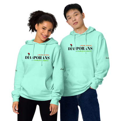 DIASPORANS  A WORLDVIEW A WORLD MAJORITY Unisex Midweight Hoodie by SobG Designs