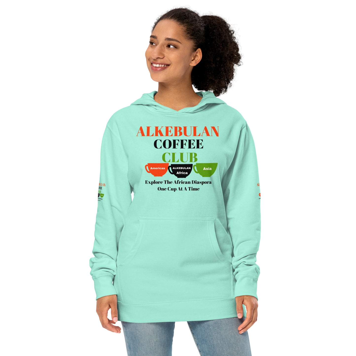 ALKEBULAN COFFEE & TEA CLUB LOGO Unisex Midweight Hoodie by SobG Designs