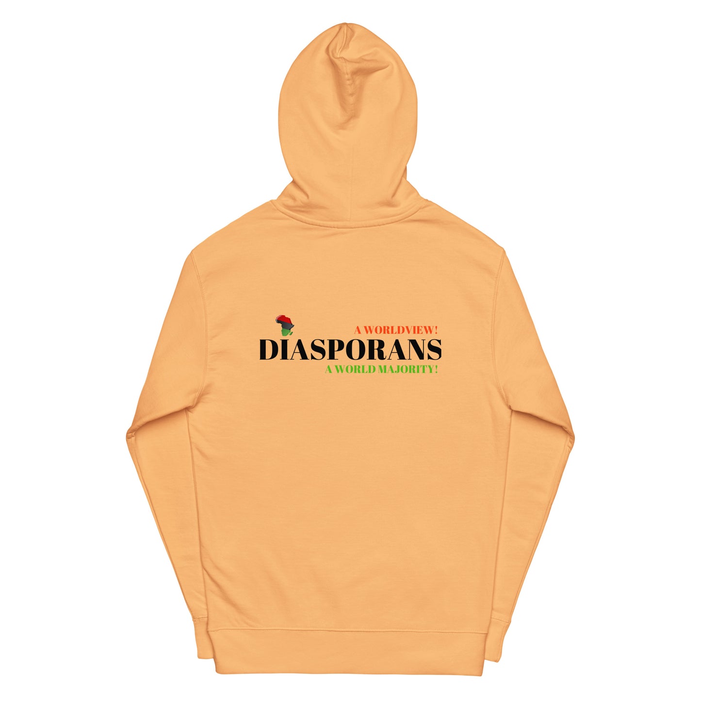 DIASPORANS  A WORLDVIEW A WORLD MAJORITY Unisex Midweight Hoodie by SobG Designs
