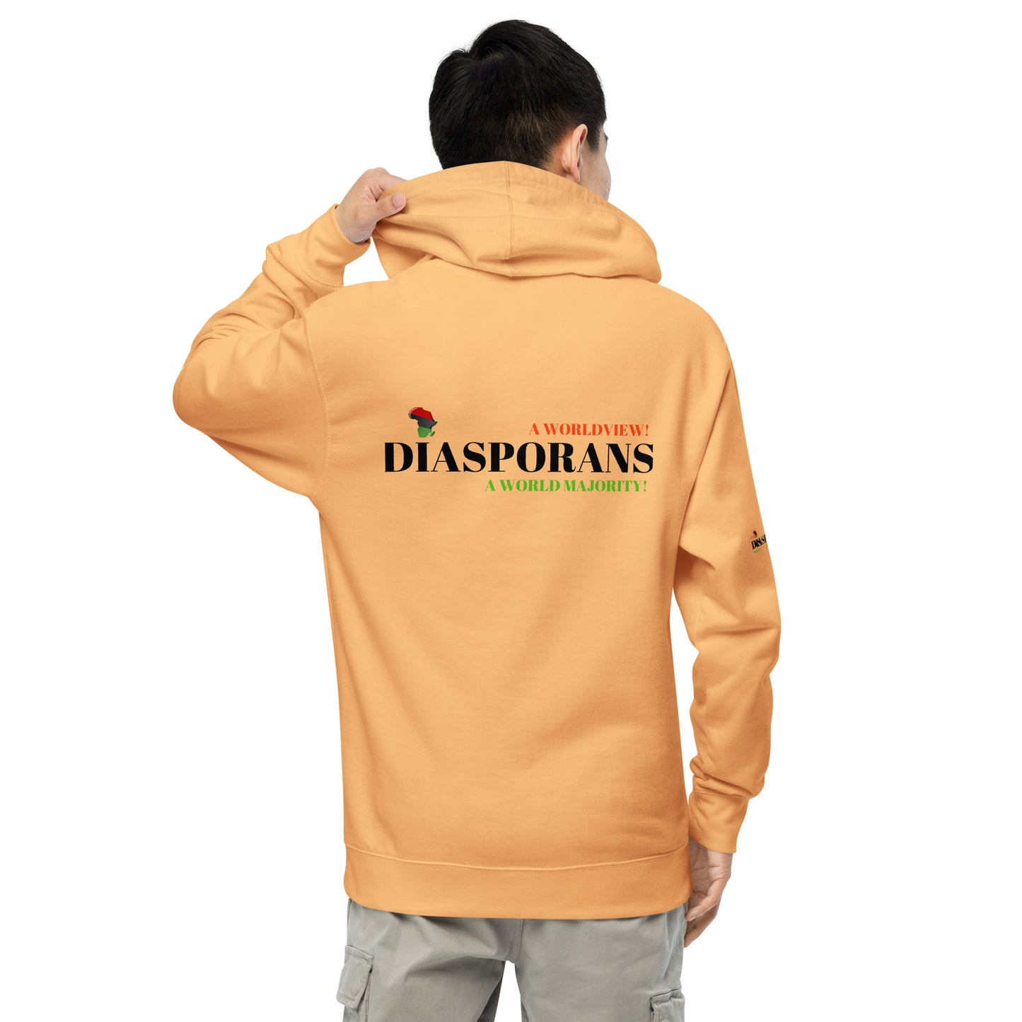 DIASPORANS  A WORLDVIEW A WORLD MAJORITY Unisex Midweight Hoodie by SobG Designs