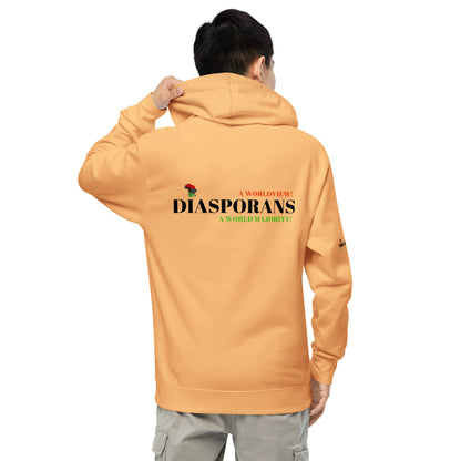 DIASPORANS  A WORLDVIEW A WORLD MAJORITY Unisex Midweight Hoodie by SobG Designs