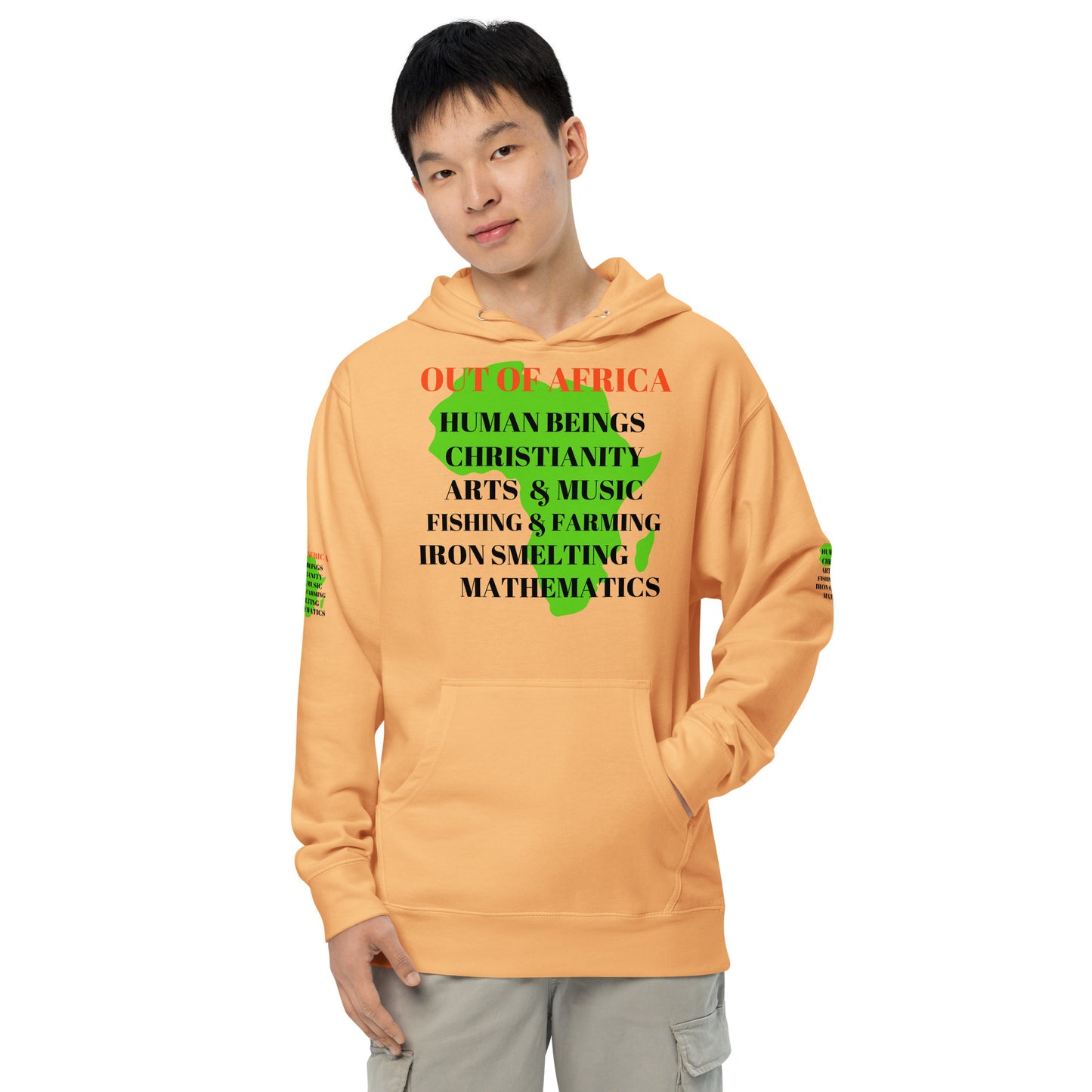 OUT OF AFRICA Unisex Midweight Hoodie by SobG Designs