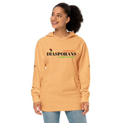 DIASPORANS  A WORLDVIEW A WORLD MAJORITY Unisex Midweight Hoodie by SobG Designs