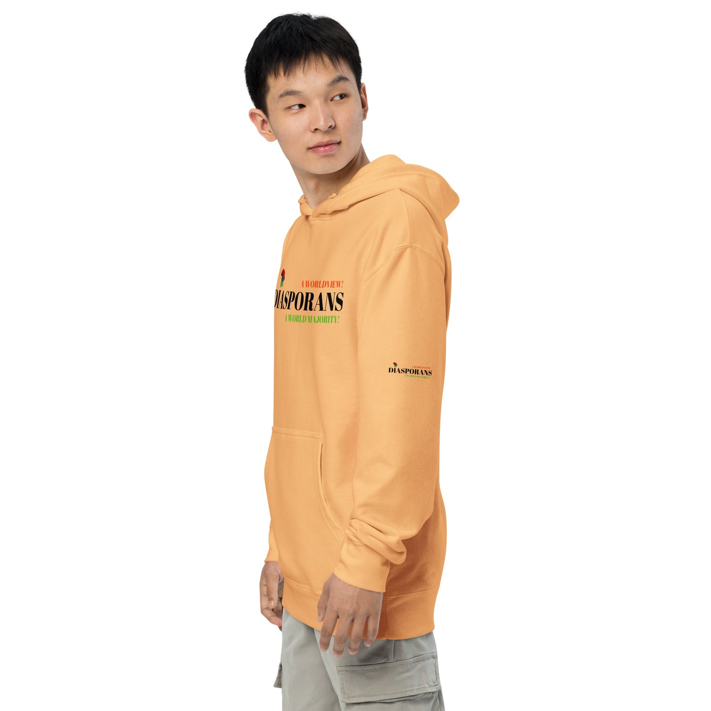 DIASPORANS  A WORLDVIEW A WORLD MAJORITY Unisex Midweight Hoodie by SobG Designs