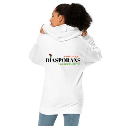 DIASPORANS  A WORLDVIEW A WORLD MAJORITY Unisex Midweight Hoodie by SobG Designs