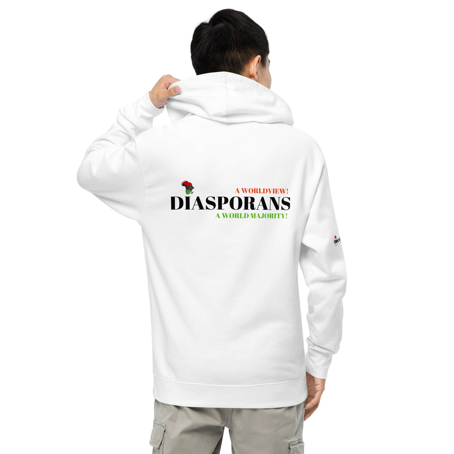 DIASPORANS  A WORLDVIEW A WORLD MAJORITY Unisex Midweight Hoodie by SobG Designs