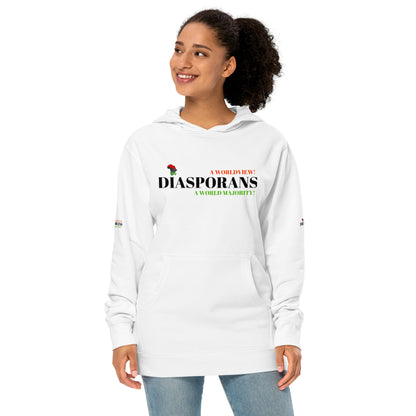 DIASPORANS  A WORLDVIEW A WORLD MAJORITY Unisex Midweight Hoodie by SobG Designs
