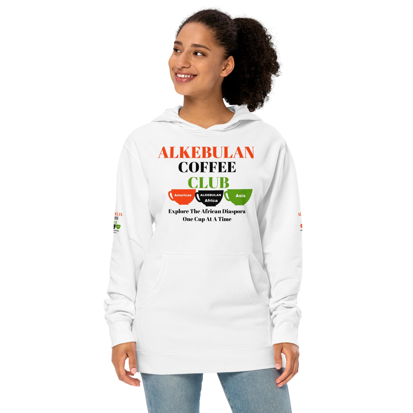 ALKEBULAN COFFEE & TEA CLUB LOGO Unisex Midweight Hoodie by SobG Designs