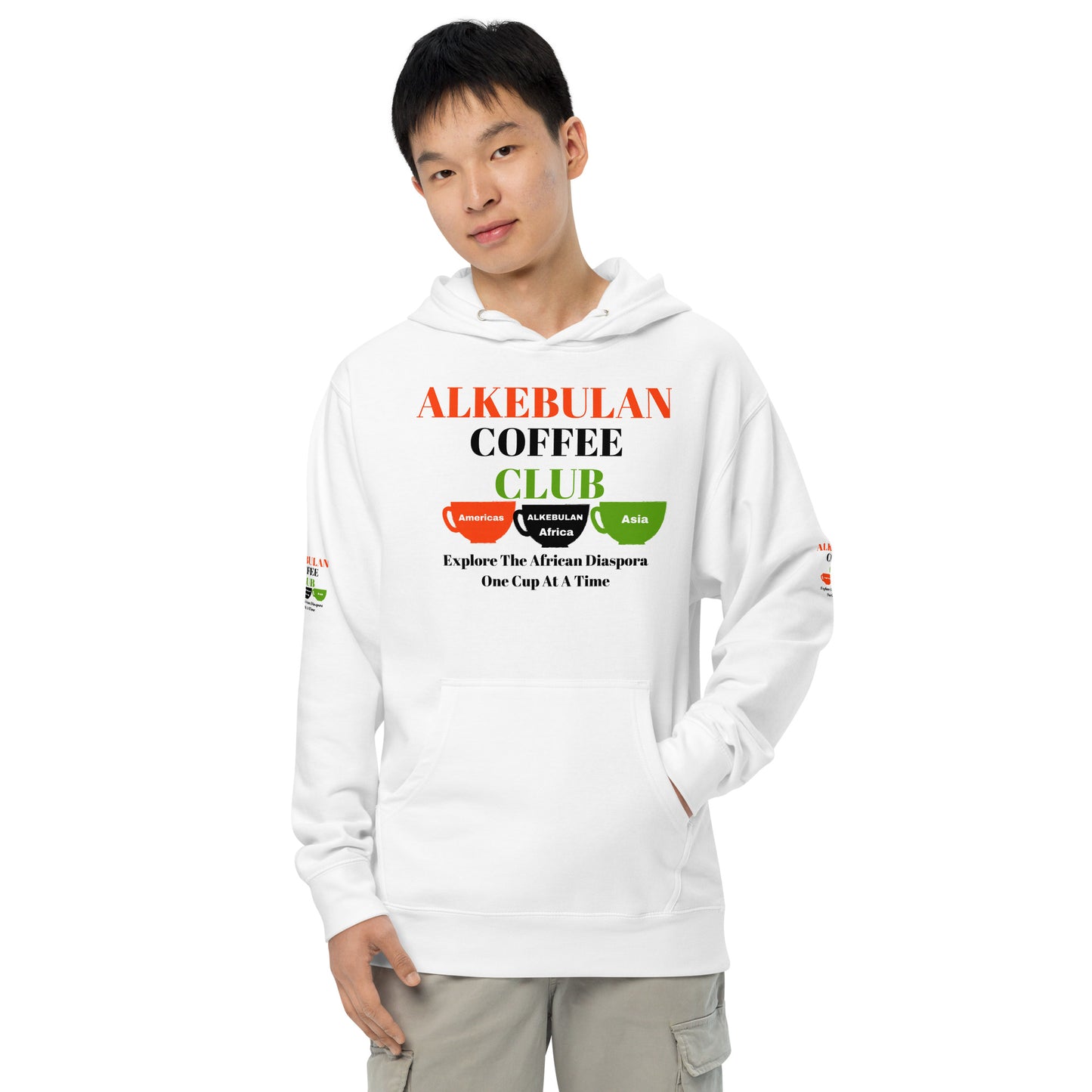 ALKEBULAN COFFEE & TEA CLUB LOGO Unisex Midweight Hoodie by SobG Designs