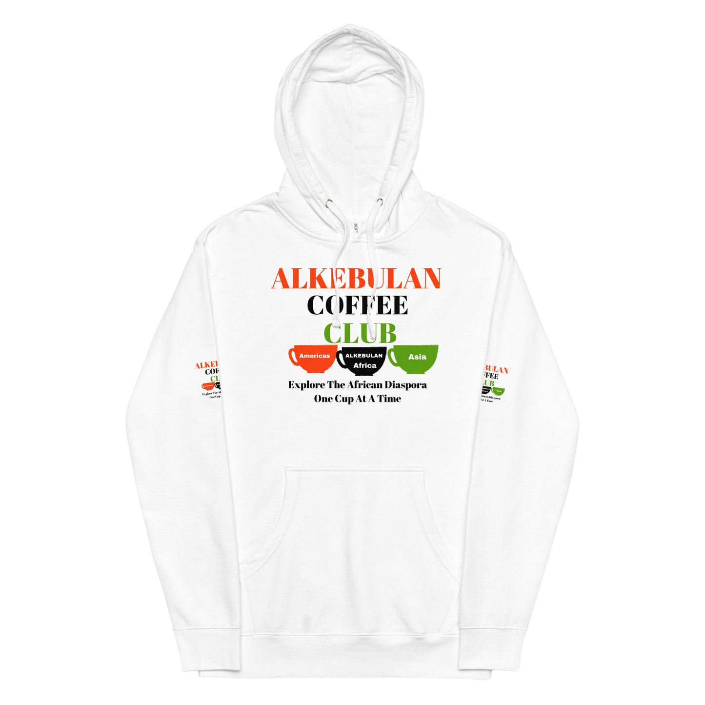 ALKEBULAN COFFEE & TEA CLUB LOGO Unisex Midweight Hoodie by SobG Designs