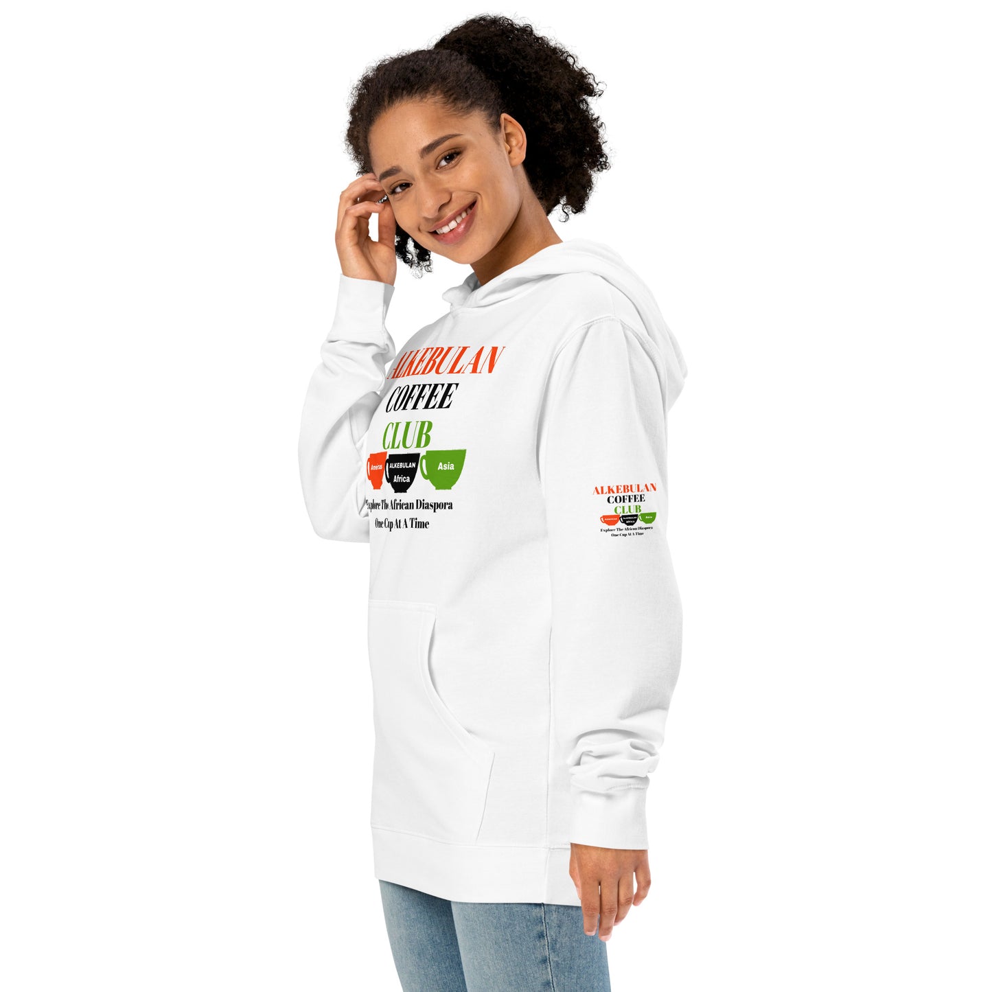 ALKEBULAN COFFEE & TEA CLUB LOGO Unisex Midweight Hoodie by SobG Designs