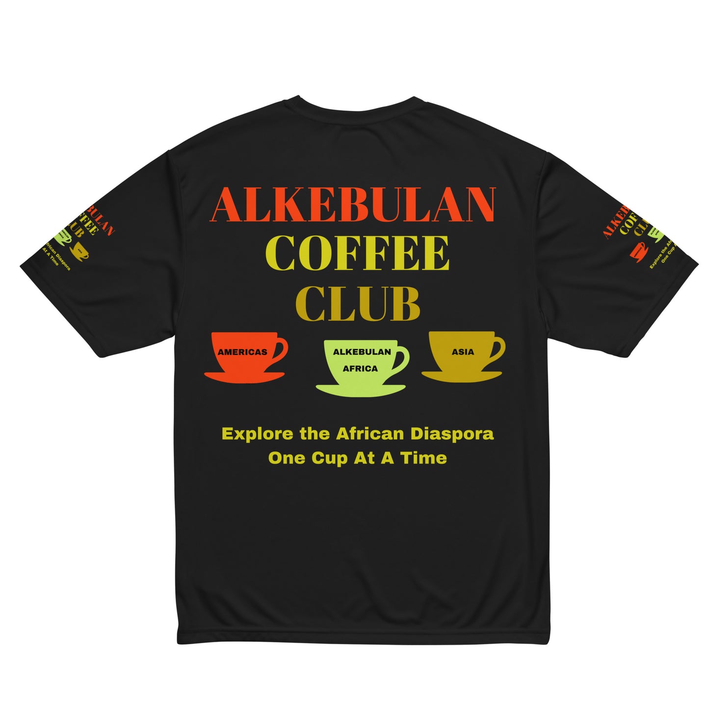 ALKEBULAN COFFEE CLUB LOGO Unisex Performance Crew Neck T-Shirt by SobG Designs