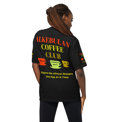 ALKEBULAN COFFEE CLUB LOGO Unisex Performance Crew Neck T-Shirt by SobG Designs