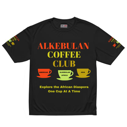 ALKEBULAN COFFEE CLUB LOGO Unisex Performance Crew Neck T-Shirt by SobG Designs