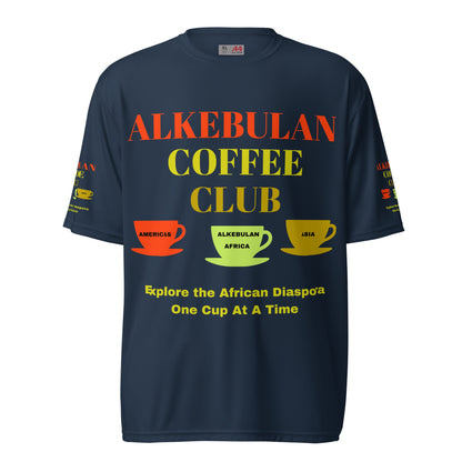 ALKEBULAN COFFEE CLUB LOGO Unisex Performance Crew Neck T-Shirt by SobG Designs