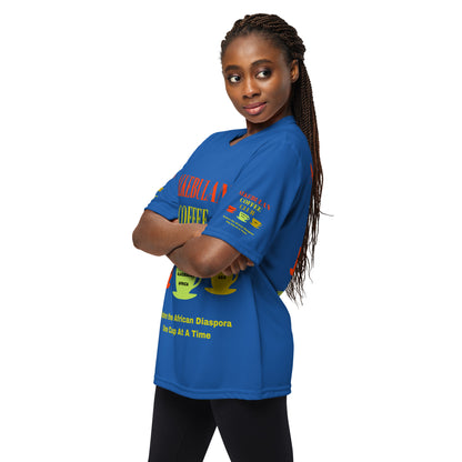 ALKEBULAN COFFEE CLUB LOGO Unisex Performance Crew Neck T-Shirt by SobG Designs