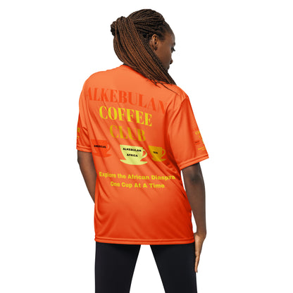 ALKEBULAN COFFEE CLUB LOGO Unisex Performance Crew Neck T-Shirt by SobG Designs