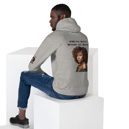 AFRICANA BEAUTY BEYOND ALL BEAUTY Unisex Hoodie by SobG Designs
