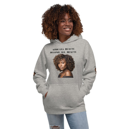 AFRICANA BEAUTY BEYOND ALL BEAUTY Unisex Hoodie by SobG Designs