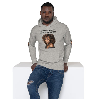 AFRICANA BEAUTY BEYOND ALL BEAUTY Unisex Hoodie by SobG Designs