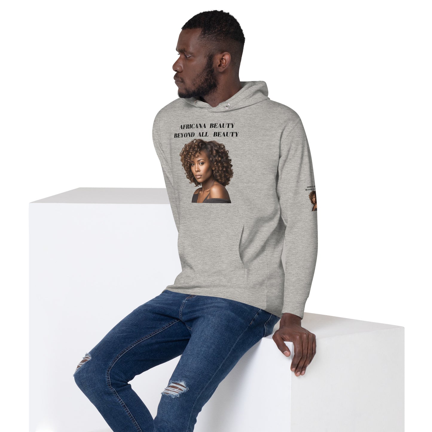 AFRICANA BEAUTY BEYOND ALL BEAUTY Unisex Hoodie by SobG Designs