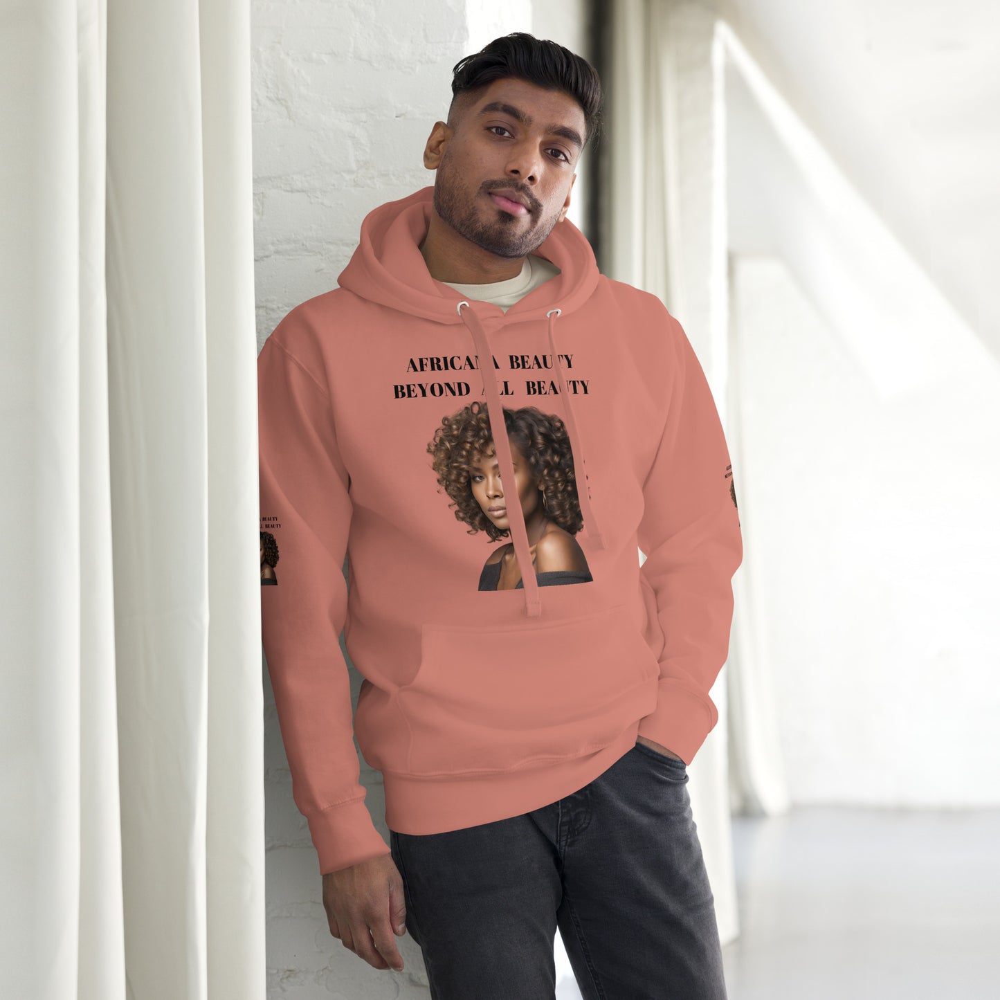 AFRICANA BEAUTY BEYOND ALL BEAUTY Unisex Hoodie by SobG Designs