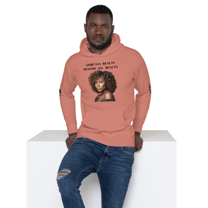 AFRICANA BEAUTY BEYOND ALL BEAUTY Unisex Hoodie by SobG Designs