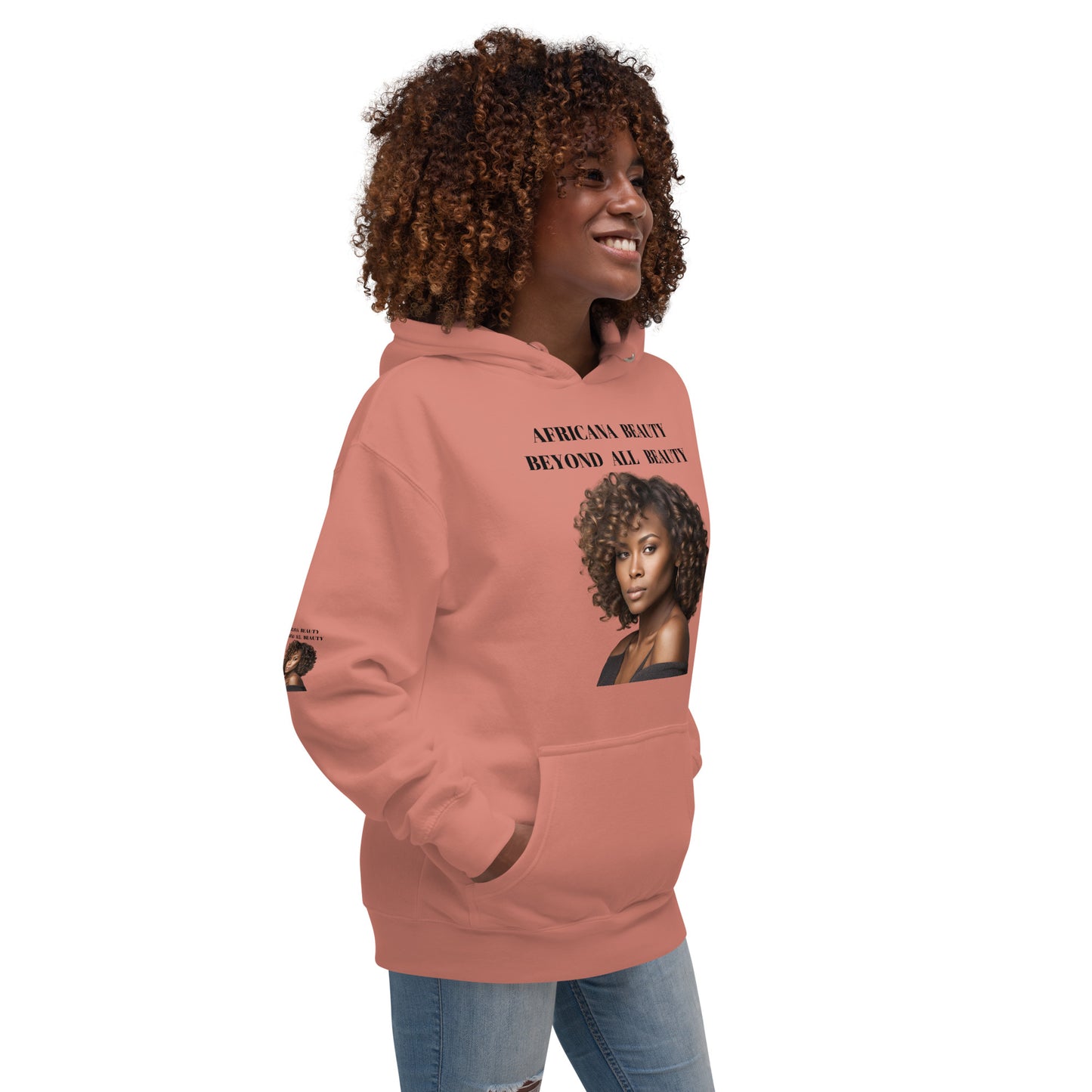 AFRICANA BEAUTY BEYOND ALL BEAUTY Unisex Hoodie by SobG Designs
