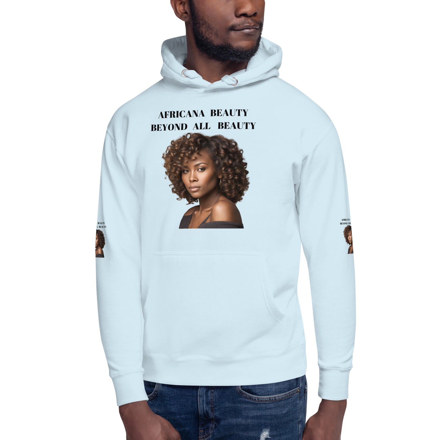 AFRICANA BEAUTY BEYOND ALL BEAUTY Unisex Hoodie by SobG Designs