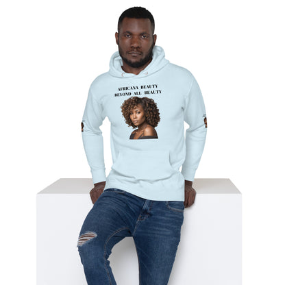 AFRICANA BEAUTY BEYOND ALL BEAUTY Unisex Hoodie by SobG Designs