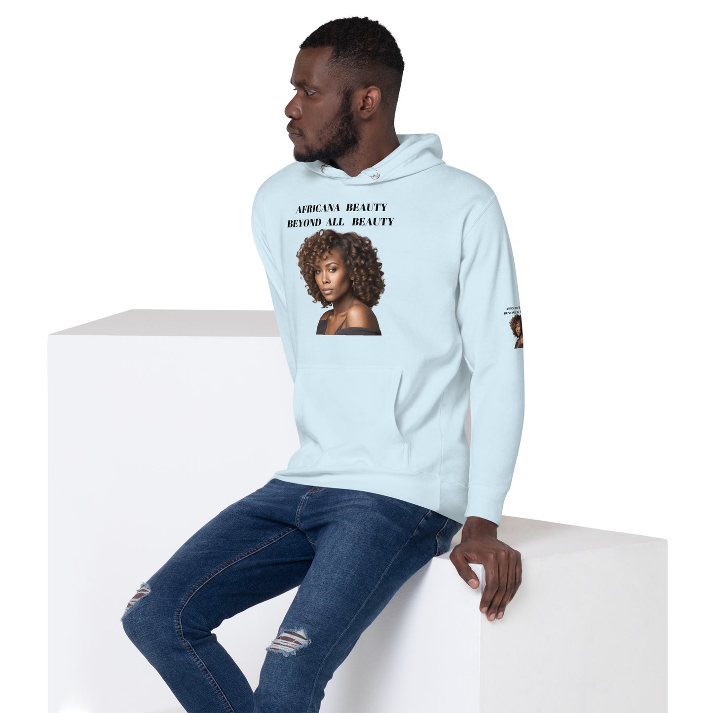 AFRICANA BEAUTY BEYOND ALL BEAUTY Unisex Hoodie by SobG Designs