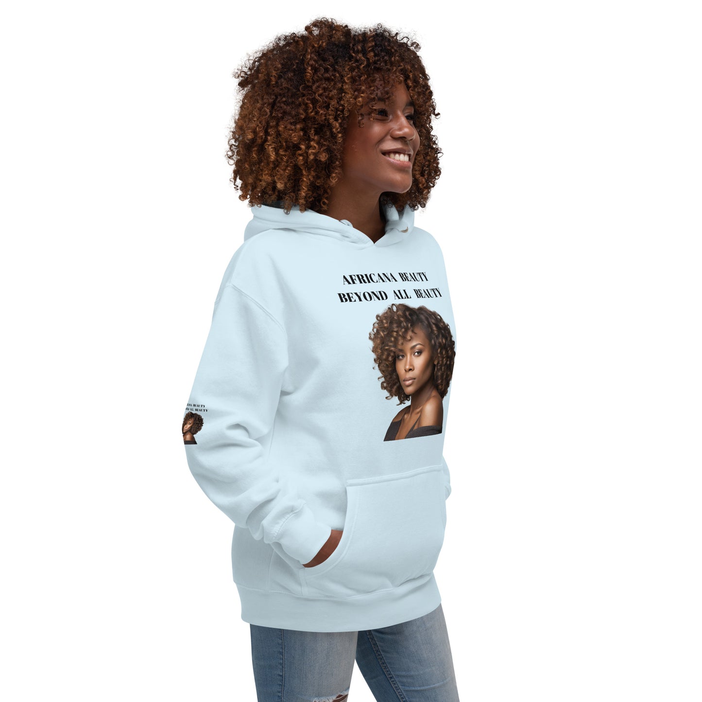 AFRICANA BEAUTY BEYOND ALL BEAUTY Unisex Hoodie by SobG Designs
