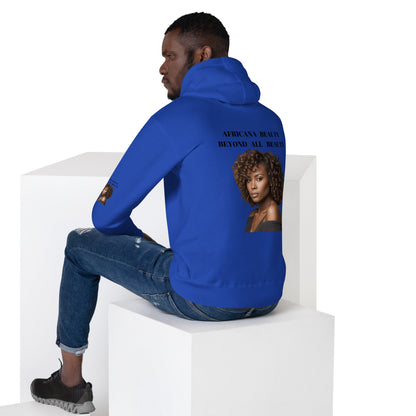 AFRICANA BEAUTY BEYOND ALL BEAUTY Unisex Hoodie by SobG Designs