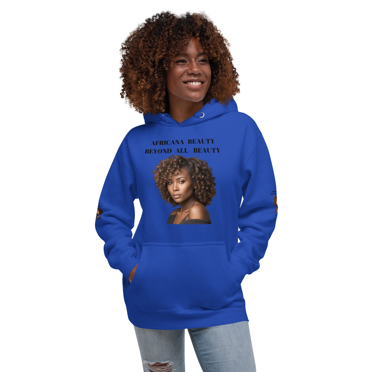 AFRICANA BEAUTY BEYOND ALL BEAUTY Unisex Hoodie by SobG Designs