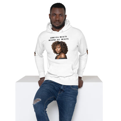 AFRICANA BEAUTY BEYOND ALL BEAUTY Unisex Hoodie by SobG Designs