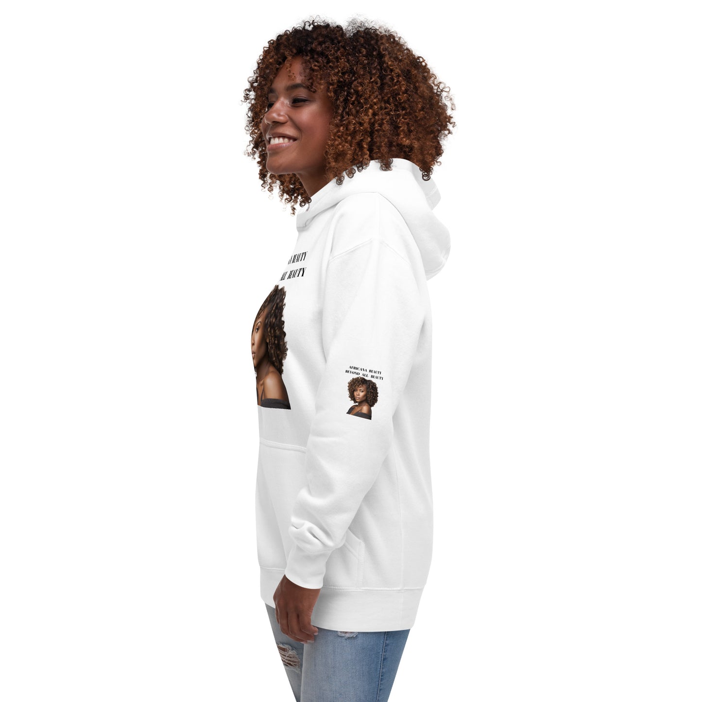 AFRICANA BEAUTY BEYOND ALL BEAUTY Unisex Hoodie by SobG Designs