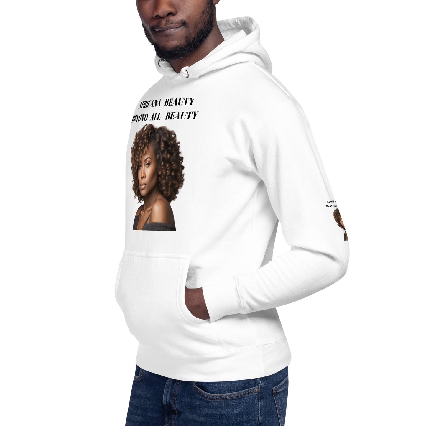 AFRICANA BEAUTY BEYOND ALL BEAUTY Unisex Hoodie by SobG Designs