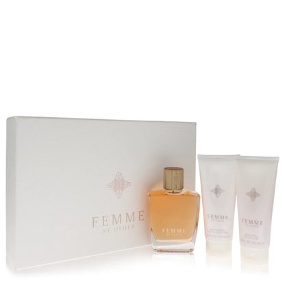 Usher Femme Perfume - 3.4 oz Eau De Parfum Spray + 3.4 oz Body Lotion + 3.4 oz Shower