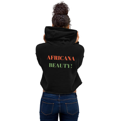 AFRICANA BEAUTY Crop Hoodie by SobG Designs
