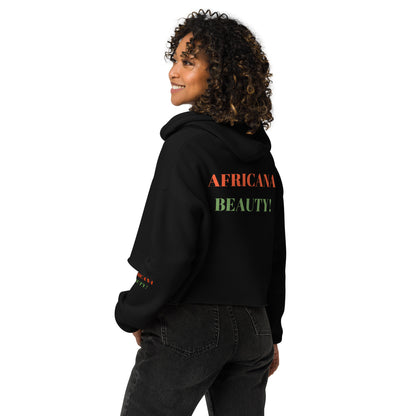 AFRICANA BEAUTY Crop Hoodie by SobG Designs