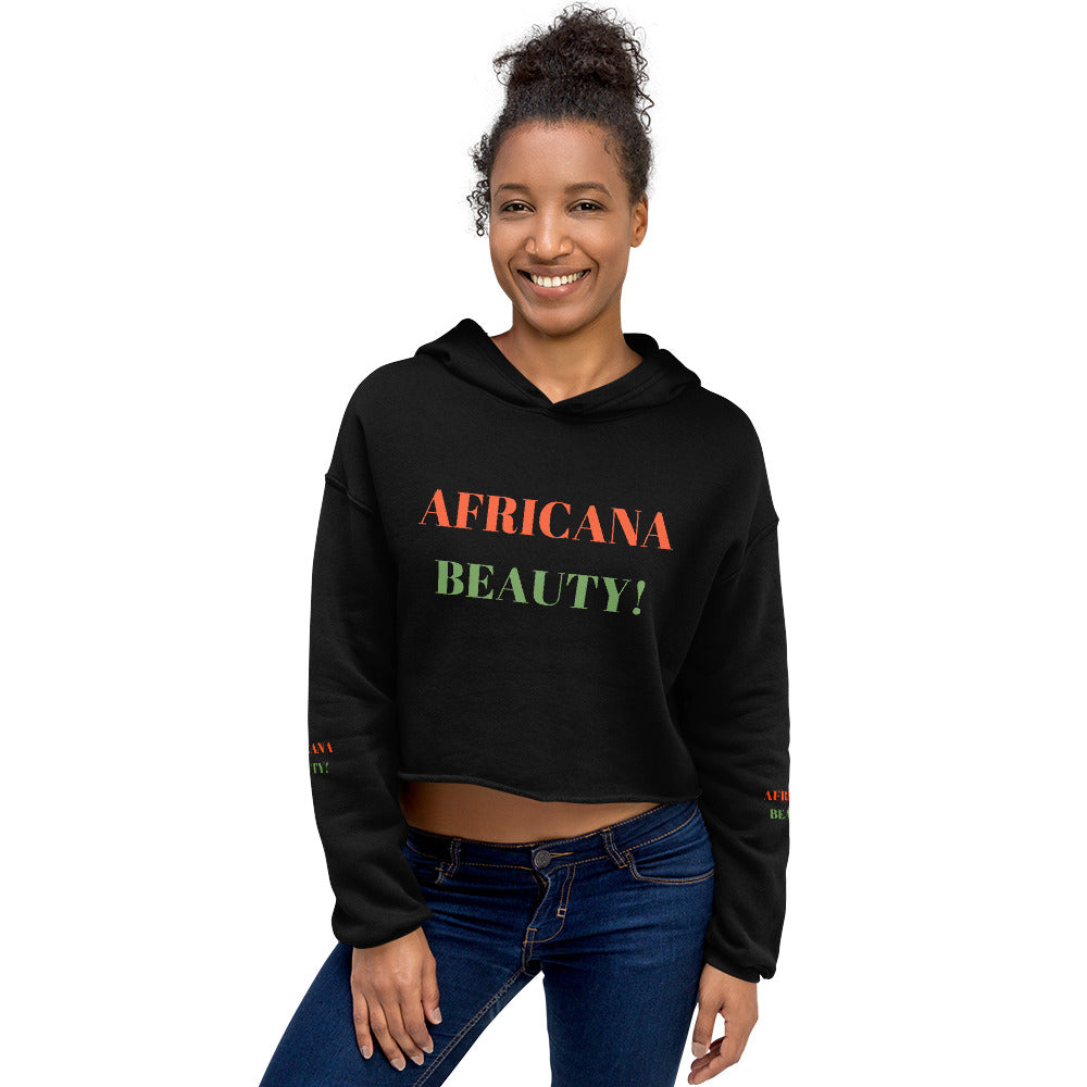 AFRICANA BEAUTY Crop Hoodie by SobG Designs