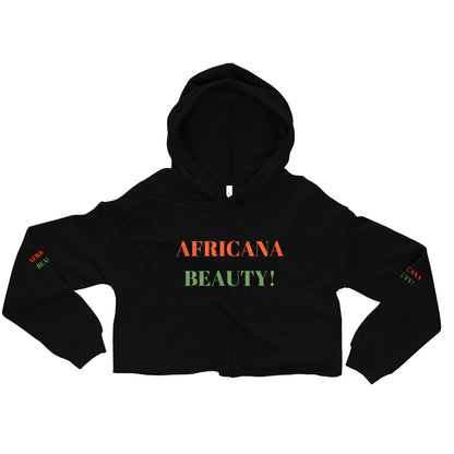 AFRICANA BEAUTY Crop Hoodie by SobG Designs