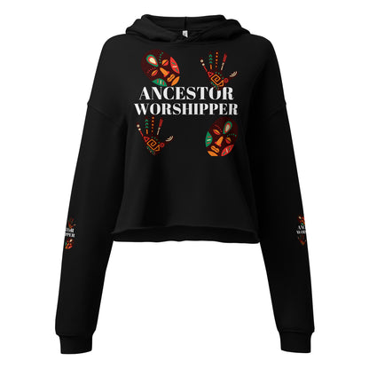 ANCESTOR WORSHIPPER Crop Hoodie by SobG Designs