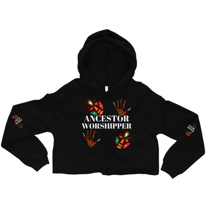 ANCESTOR WORSHIPPER Crop Hoodie by SobG Designs