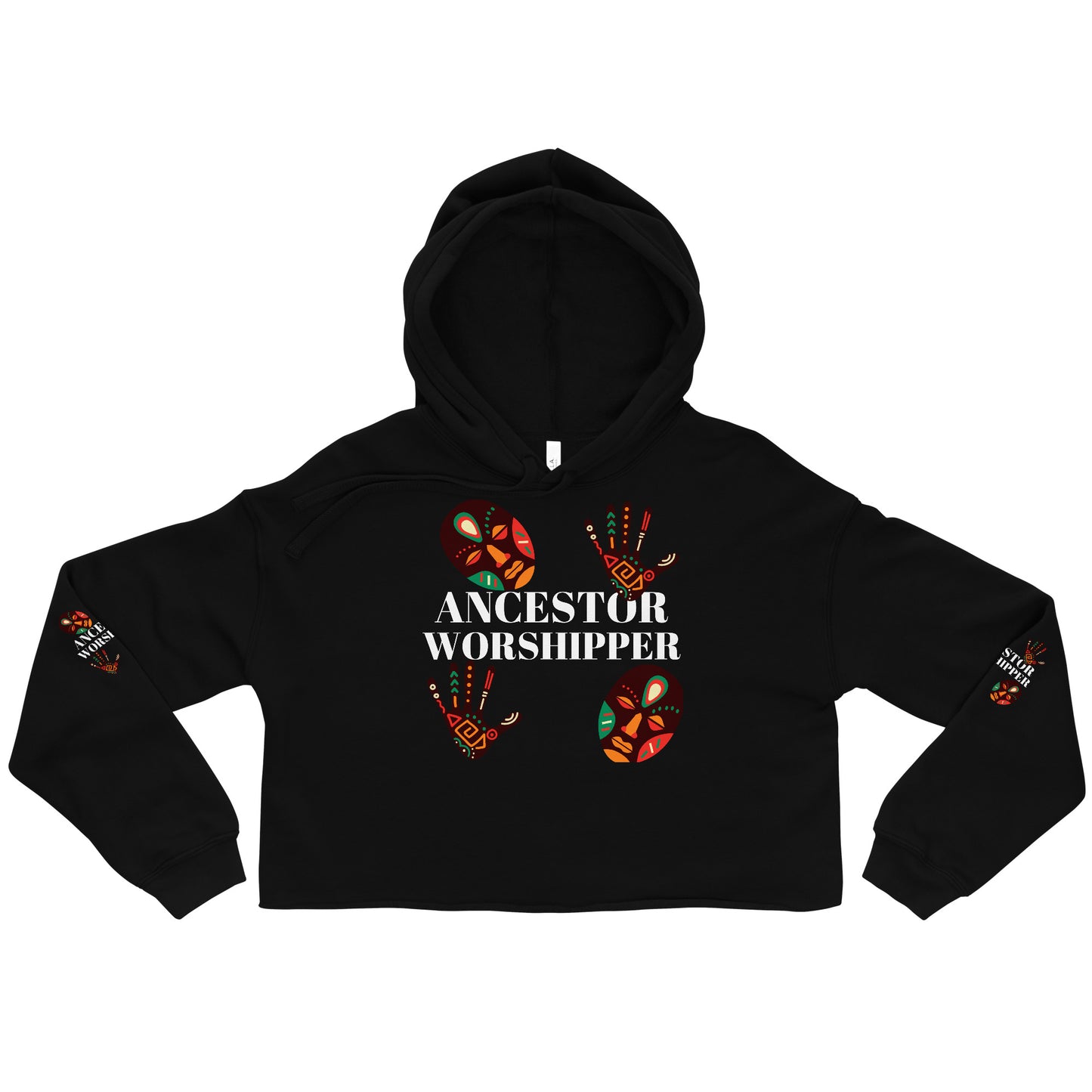 ANCESTOR WORSHIPPER Crop Hoodie by SobG Designs