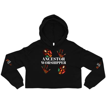 ANCESTOR WORSHIPPER Crop Hoodie by SobG Designs