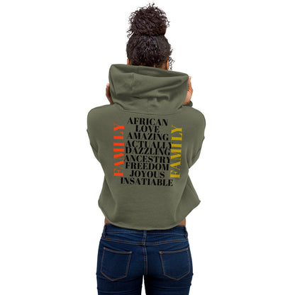 FAMILY AFRICAN Crop Hoodie by SobG Designs