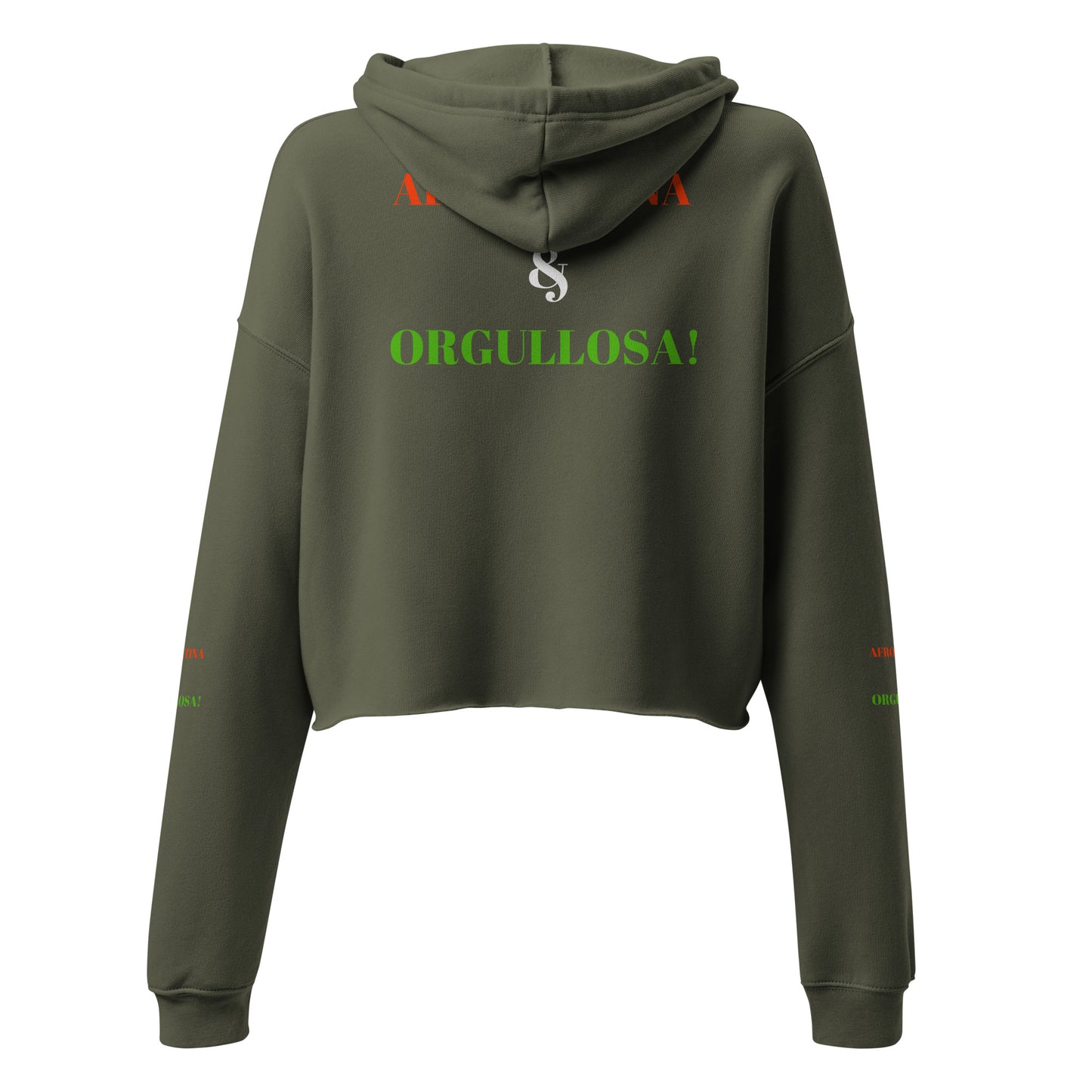 AFRO LATINA & ORGULLOSA! Crop Hoodie by SobG Designs
